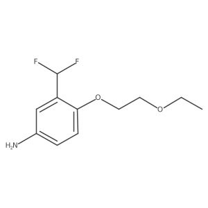 3-(Difluoromethyl)-4-(2-ethoxyethoxy)aniline结构式
