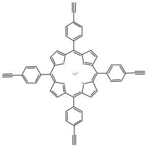 (SP-4-1)-[5,10,15,20-Tetrakis(4-ethynylphenyl)-21H,23H-porphinato-|EN21,|EN22,|EN23,|EN24]copper Structure