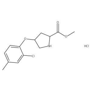 Methyl (2S,4S)-4-(2-chloro-4-methylphenoxy)-2-pyrrolidinecarboxylate hydrochloride结构式