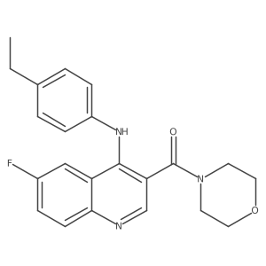 (4-((4-Ethylphenyl)amino)-6-fluoroquinolin-3-yl)(morpholino)methanone结构式