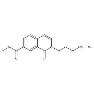 Methyl 2-(3-aminopropyl)-1-oxo-1,2-dihydroisoquinoline-7-carboxylate hydrochloride结构式