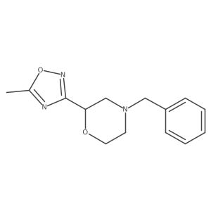4-Benzyl-2-(5-methyl-1,2,4-oxadiazol-3-yl)morpholine Structure