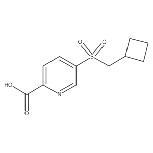 5-(Cyclobutylmethylsulfonyl)pyridine-2-carboxylic acid Structure