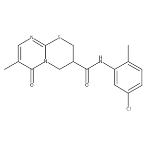 N-(5-chloro-2-methylphenyl)-7-methyl-6-oxo-2,3,4,6-tetrahydropyrimido[2,1-b][1,3]thiazine-3-carboxamide结构式