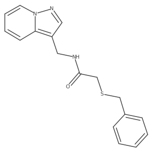 2-(benzylthio)-N-(pyrazolo[1,5-a]pyridin-3-ylmethyl)acetamide Structure