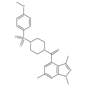 {4-[(4-methoxyphenyl)sulfonyl]piperazino}(1,3,6-trimethyl-1H-pyrazolo[3,4-b]pyridin-4-yl)methanone Structure
