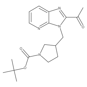 tert-Butyl 3-((2-acetyl-3H-imidazo[4,5-b]pyridin-3-yl)methyl)pyrrolidine-1-carboxylate结构式