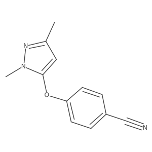 4-[(1,3-Dimethyl-1H-pyrazol-5-yl)oxy]benzonitrile Structure