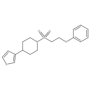 1-((2-Phenoxyethyl)sulfonyl)-4-(thiophen-3-yl)piperidine Structure