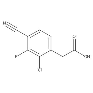 (2-Chloro-4-cyano-3-fluorophenyl)acetic acid Structure