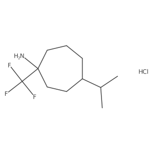 4-(Propan-2-yl)-1-(trifluoromethyl)cycloheptan-1-amine hydrochloride结构式