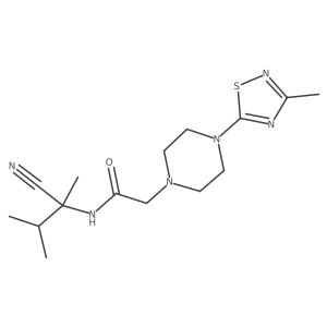 N-(2-Cyano-3-methylbutan-2-yl)-2-[4-(3-methyl-1,2,4-thiadiazol-5-yl)piperazin-1-yl]acetamide Structure
