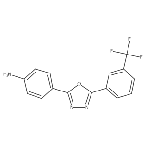 4-(5-(3-(Trifluoromethyl)phenyl)-1,3,4-oxadiazol-2-yl)aniline结构式