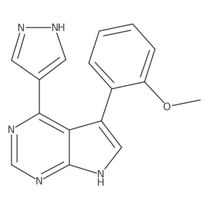 5-(2-methoxyphenyl)-4-(1H-pyrazol-4-yl)-7H-pyrrolo[2,3-d]pyrimidine Structure