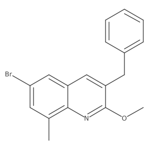 3-Benzyl-6-bromo-2-methoxy-8-methylquinoline结构式