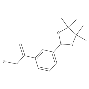 2-Bromo-1-[3-(tetramethyl-1,3,2-dioxaborolan-2-yl)phenyl]ethan-1-one Structure
