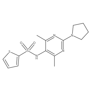 N-(4,6-dimethyl-2-(pyrrolidin-1-yl)pyrimidin-5-yl)thiophene-2-sulfonamide Structure