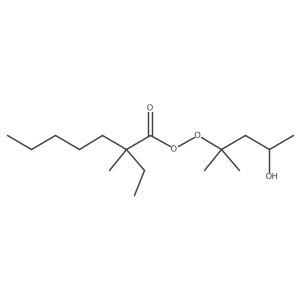 4-Hydroxy-2-methyl-2-pentanyl 2-ethyl-2-methylheptaneperoxoate Structure