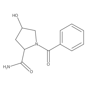 1-Benzoyl-4-hydroxypyrrolidine-2-carboxamide结构式
