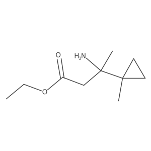Ethyl 3-amino-3-(1-methylcyclopropyl)butanoate Structure