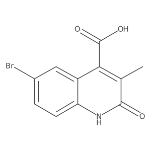 6-Bromo-1,2-dihydro-3-methyl-2-oxo-4-quinolinecarboxylic acid结构式