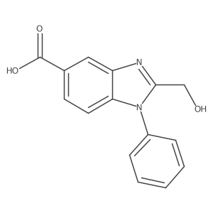 2-(Hydroxymethyl)-1-phenyl-1H-benzimidazole-5-carboxylic acid结构式