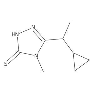 5-(1-cyclopropylethyl)-4-methyl-4H-1,2,4-triazole-3-thiol结构式