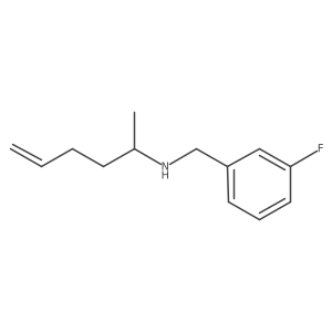 [(3-Fluorophenyl)methyl](hex-5-en-2-yl)amine Structure