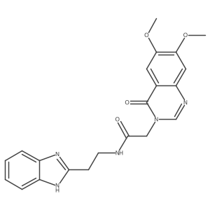 N-[2-(1H-benzimidazol-2-yl)ethyl]-2-(6,7-dimethoxy-4-oxoquinazolin-3(4H)-yl)acetamide结构式