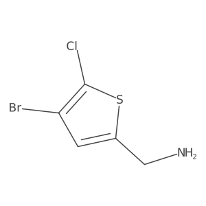 (4-Bromo-5-chlorothiophen-2-yl)methanamine Structure