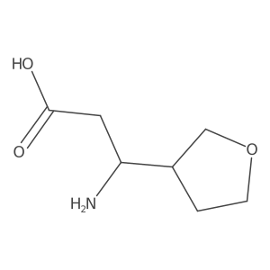 (3R)-3-Amino-3-(oxolan-3-yl)propanoic acid结构式