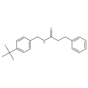 N-[[4-(Trifluoromethyl)phenyl]methyl]benzenepropanamide结构式