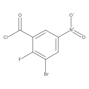 3-Bromo-2-fluoro-5-nitrobenzoyl chloride结构式