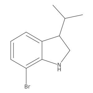 7-bromo-3-(propan-2-yl)-2,3-dihydro-1H-indole结构式