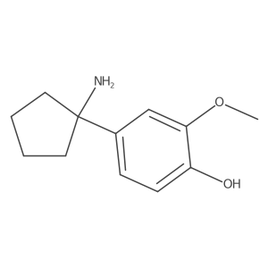 4-(1-Aminocyclopentyl)-2-methoxyphenol结构式