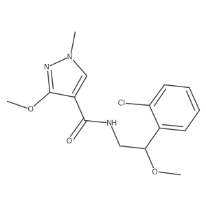 N-(2-(2-chlorophenyl)-2-methoxyethyl)-3-methoxy-1-methyl-1H-pyrazole-4-carboxamide结构式