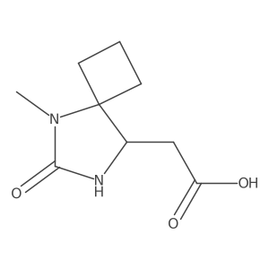 2-(5-Methyl-6-oxo-5,7-diazaspiro[3.4]octan-8-yl)acetic acid结构式