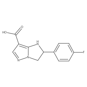 2-(4-Fluorophenyl)-2,3-dihydro-1H-imidazo[1,2-b]pyrazole-7-carboxylic acid Structure