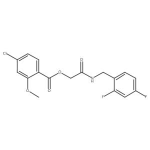 {[(2,4-Difluorophenyl)methyl]carbamoyl}methyl 4-chloro-2-methoxybenzoate Structure