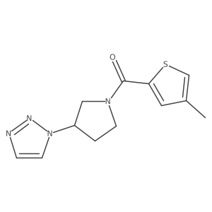 (3-(1H-1,2,3-triazol-1-yl)pyrrolidin-1-yl)(4-methylthiophen-2-yl)methanone结构式