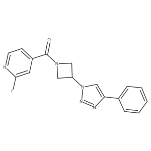 2-fluoro-4-[3-(4-phenyl-1H-1,2,3-triazol-1-yl)azetidine-1-carbonyl]pyridine结构式