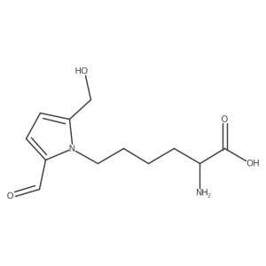 (R)-2-Amino-6-(2-formyl-5-(hydroxymethyl)-1H-pyrrol-1-yl)hexanoic acid结构式