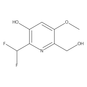 2-(Difluoromethyl)-3-hydroxy-5-methoxypyridine-6-methanol结构式