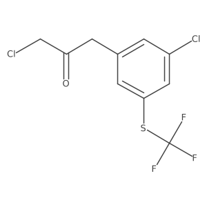 1-Chloro-3-(3-chloro-5-(trifluoromethylthio)phenyl)propan-2-one结构式