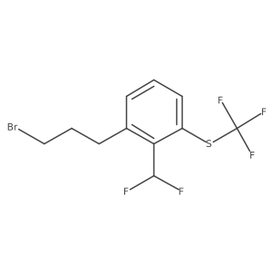 2-(3-Bromopropyl)-6-(trifluoromethylthio)benzodifluoride结构式