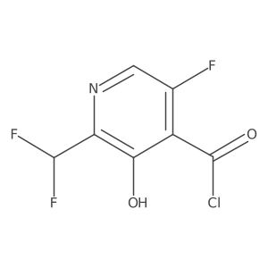 2-(Difluoromethyl)-5-fluoro-3-hydroxypyridine-4-carbonyl chloride结构式