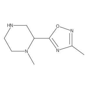 1-Methyl-2-(3-methyl-1,2,4-oxadiazol-5-yl)piperazine Structure