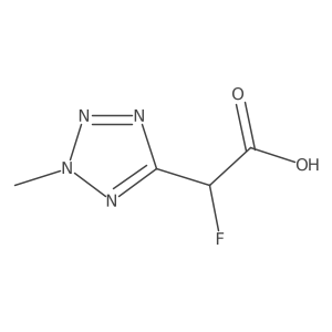 2-fluoro-2-(2-methyl-2H-1,2,3,4-tetrazol-5-yl)acetic acid结构式