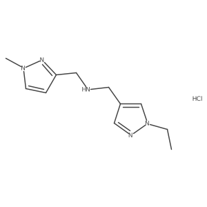 1-(1-ethyl-1H-pyrazol-4-yl)-N-[(1-methyl-1H-pyrazol-3-yl)methyl]methanamine结构式