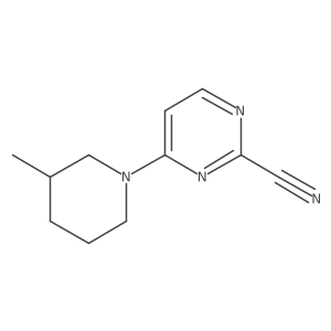 4-(3-Methylpiperidin-1-yl)pyrimidine-2-carbonitrile结构式